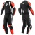 Dainese Avro 4 Leather 2 Piece Suit 54G - Black Matt/Fluo Red/White